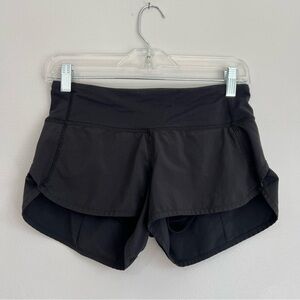 Lululemon run shorts! Size 2 speed up shorts in black